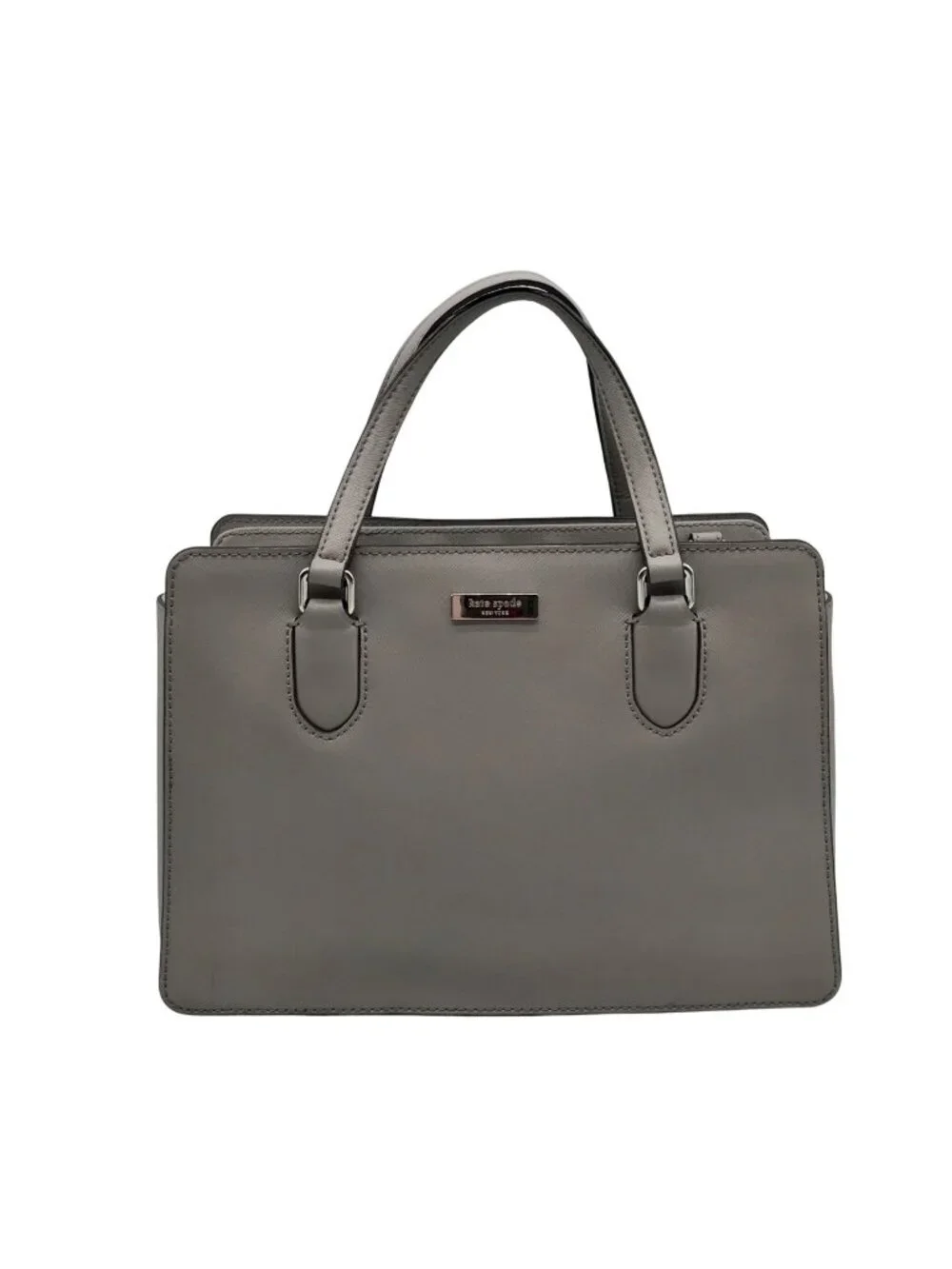 Kate Spade Gray Saffiano Leather Laurel Way Reese Satchel Bag